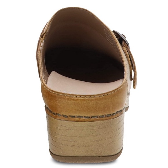 🆕 Dansko Berry Tan Milled Burnished Nubuck Leather Slip On Mules Clogs Shoes - Picture 6 of 11